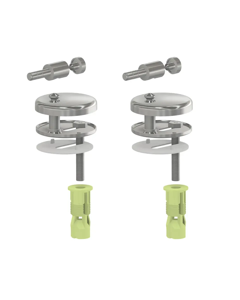 Saniplast 2FSE505060 Kit Cerniere Sedile WC Inox Estraibile