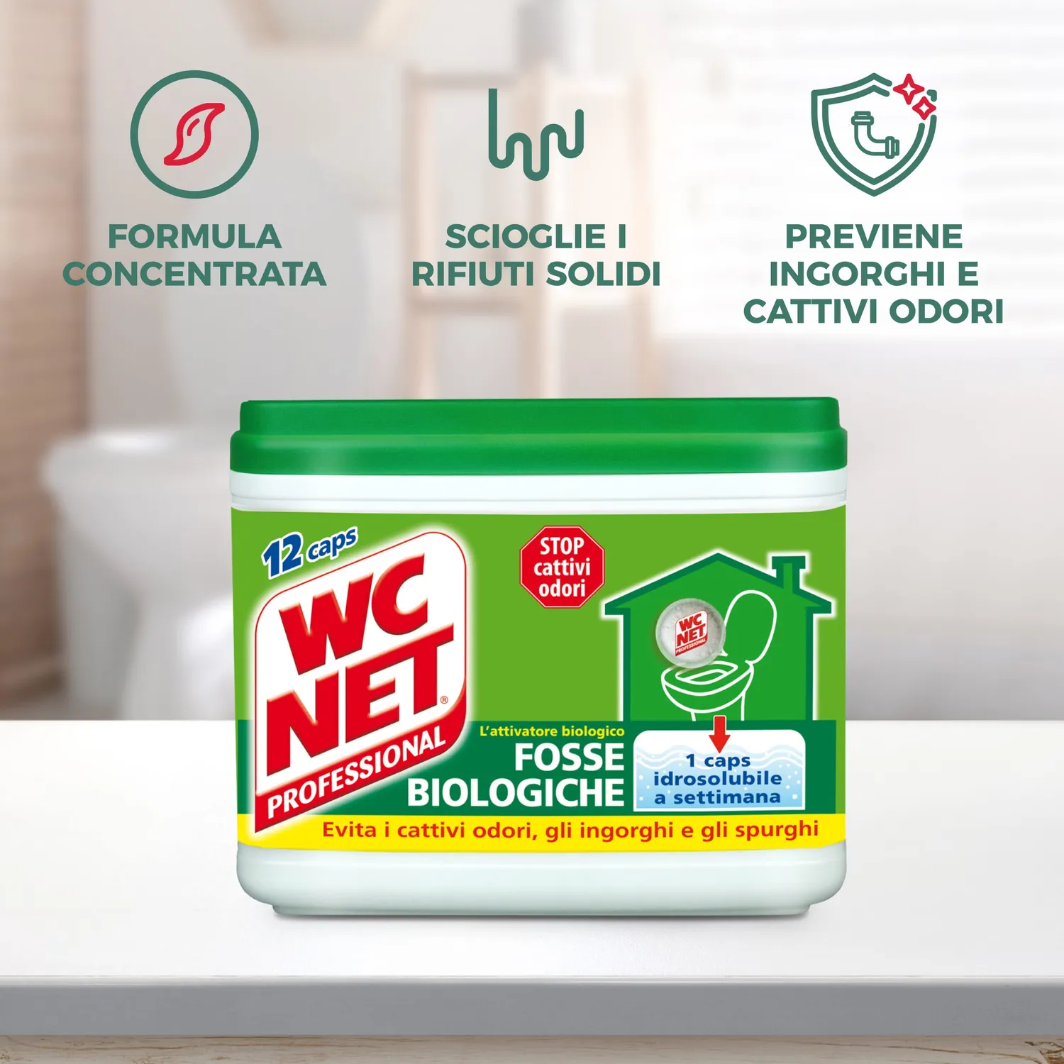 Wc Net Professional Fosse Biologiche capsule 36 pz antiodore