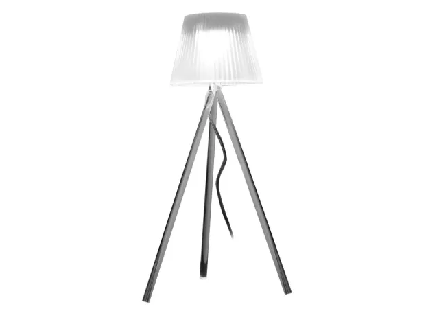 Geelli Plissè Alta Lampada Tavolo Led Trasparente