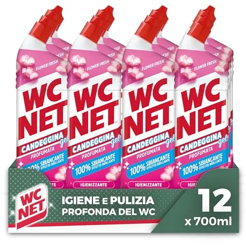 WC Net Candeggina Gel Flower Fresh 700 ml 12 pezzi