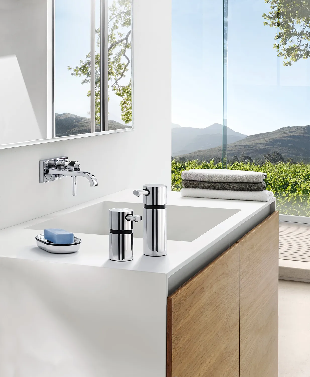 Blomus Areo 68905 gancio vetro acciaio satinato 14 cm