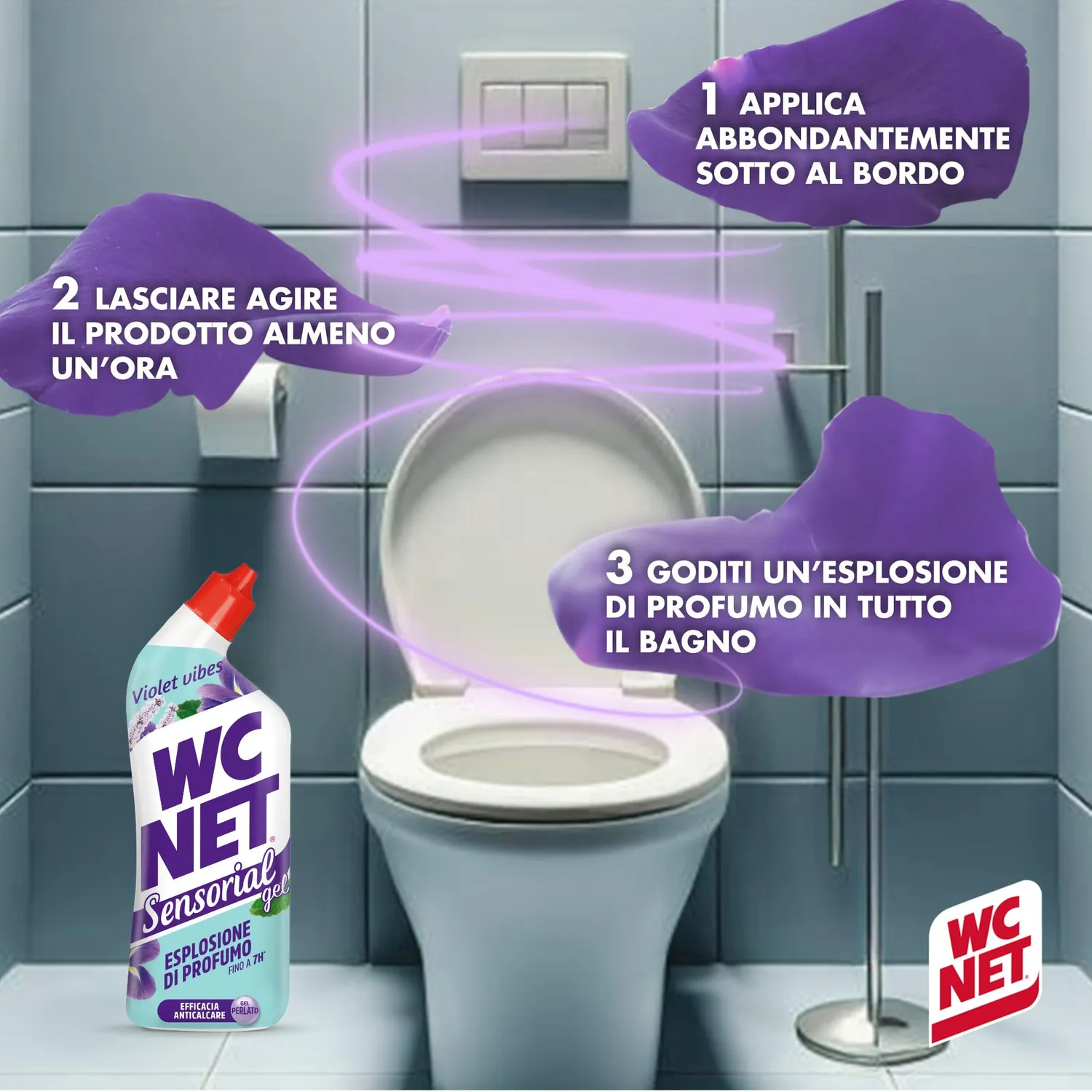 WC Net Sensorial Violet Vibes gel WC iris 700 ml