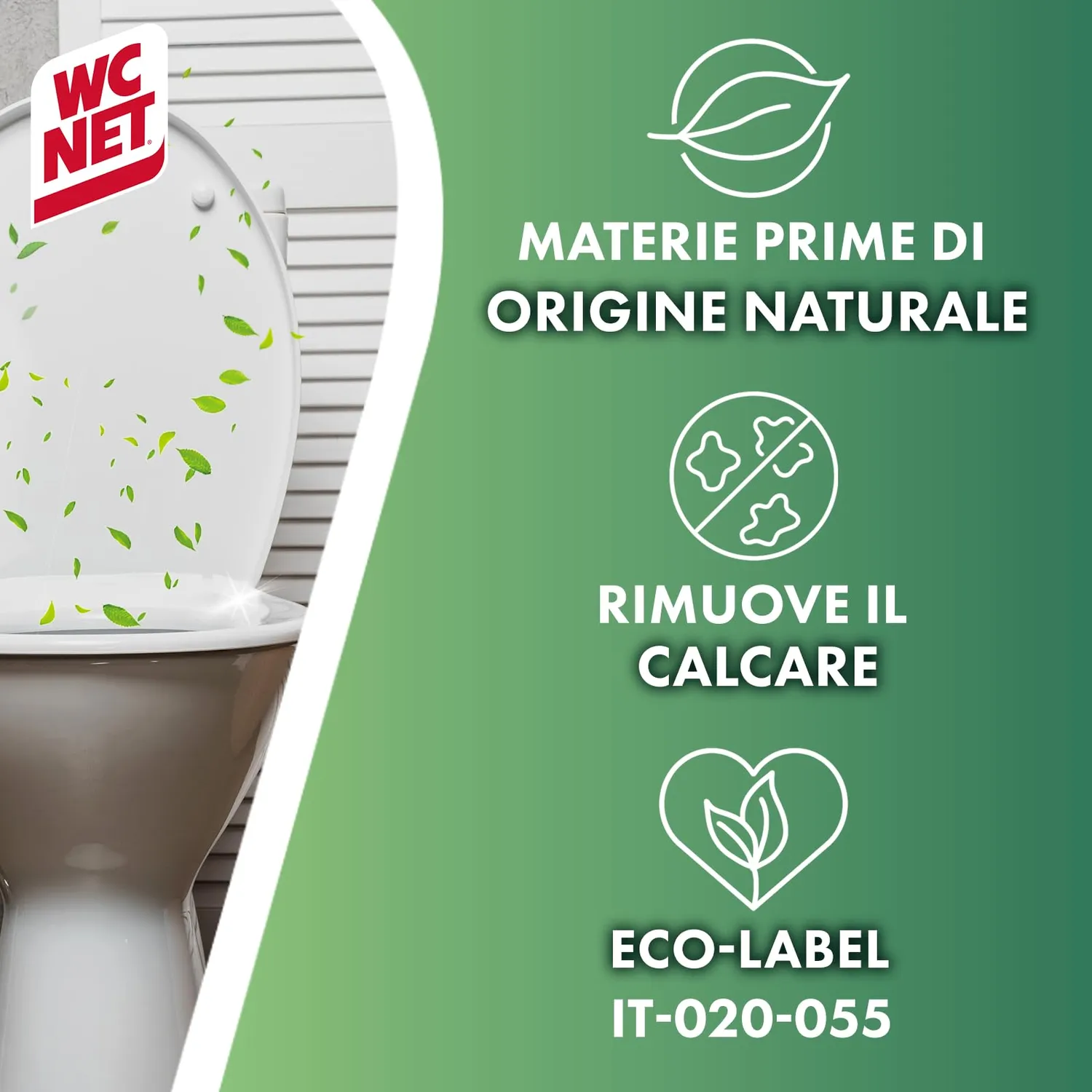 Wc Net Natural Power gel wc anticalcare 700 ml 3 pezzi