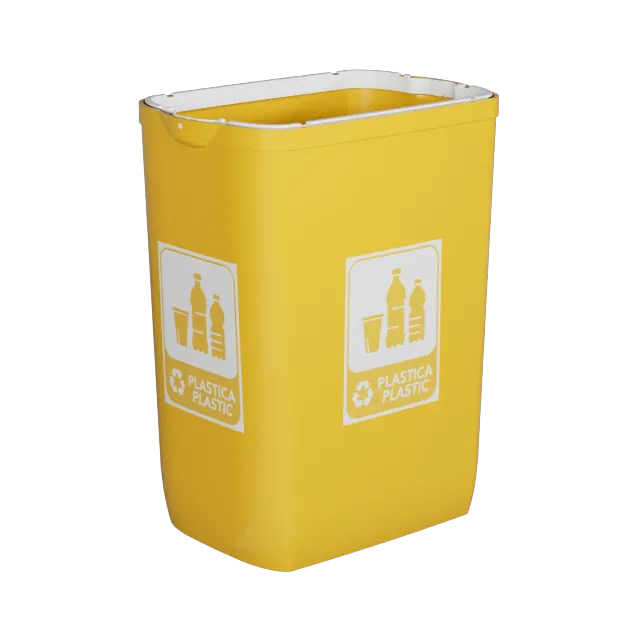 Marplast Prestige 972 cestino gettacarta giallo parete 42 L
