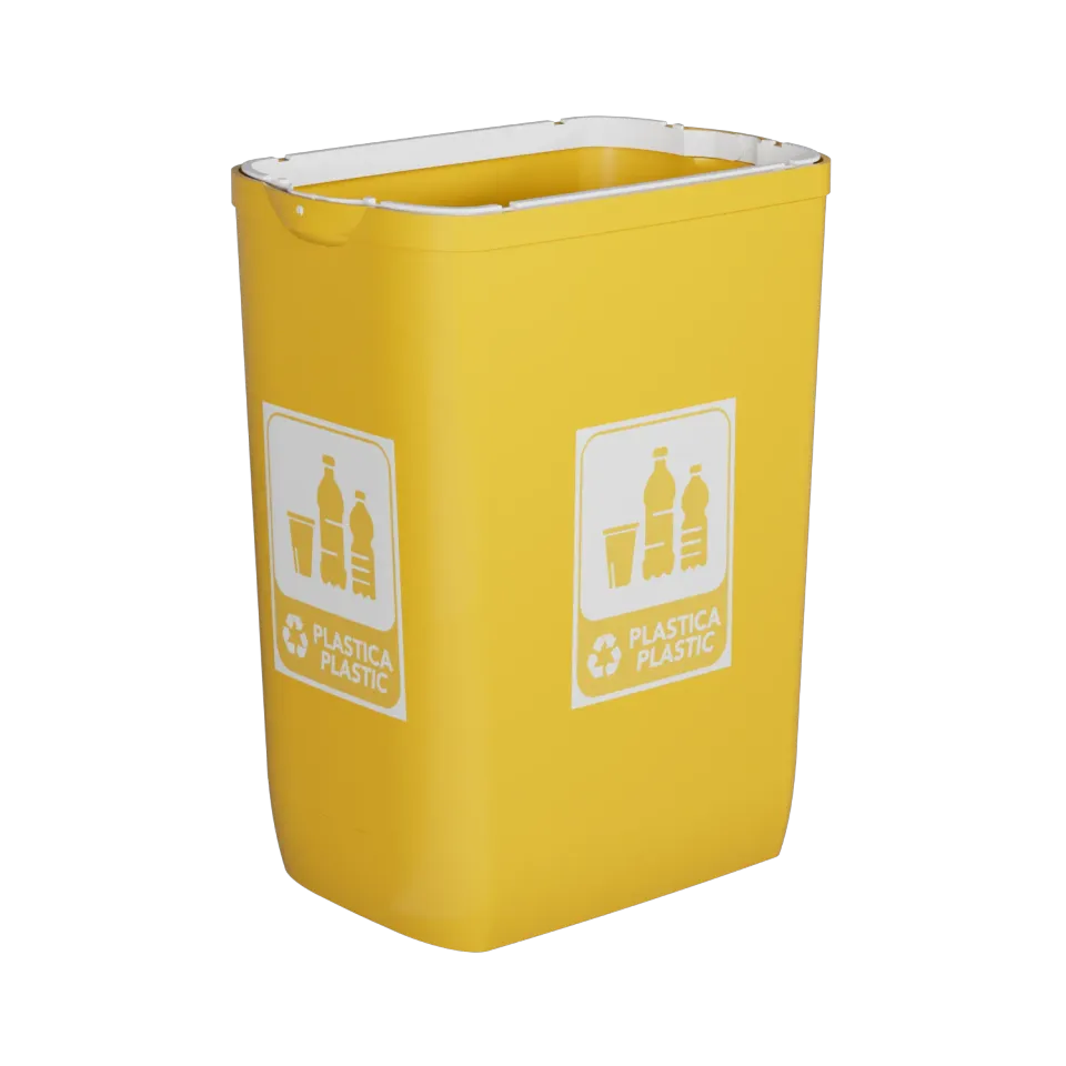 Marplast Prestige 972 cestino gettacarta giallo parete 42 L