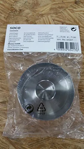 Blomus Soca 65417 tappo copertura torcia argento