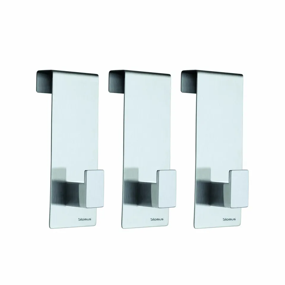 Blomus Menoto set 3 ganci porta acciaio inox 12 cm