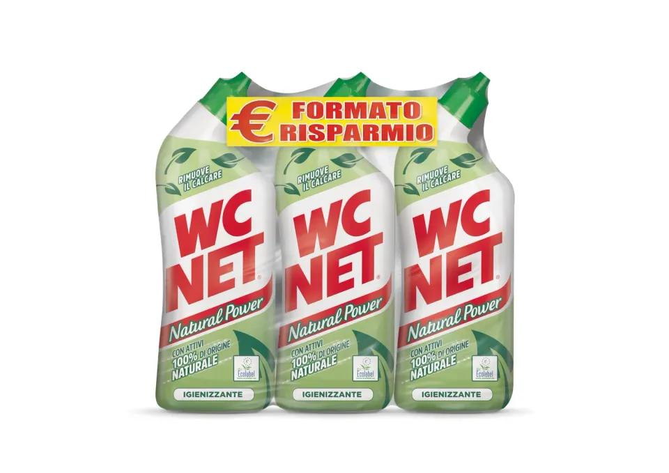 Wc Net Natural Power gel wc anticalcare 700 ml 3 pezzi