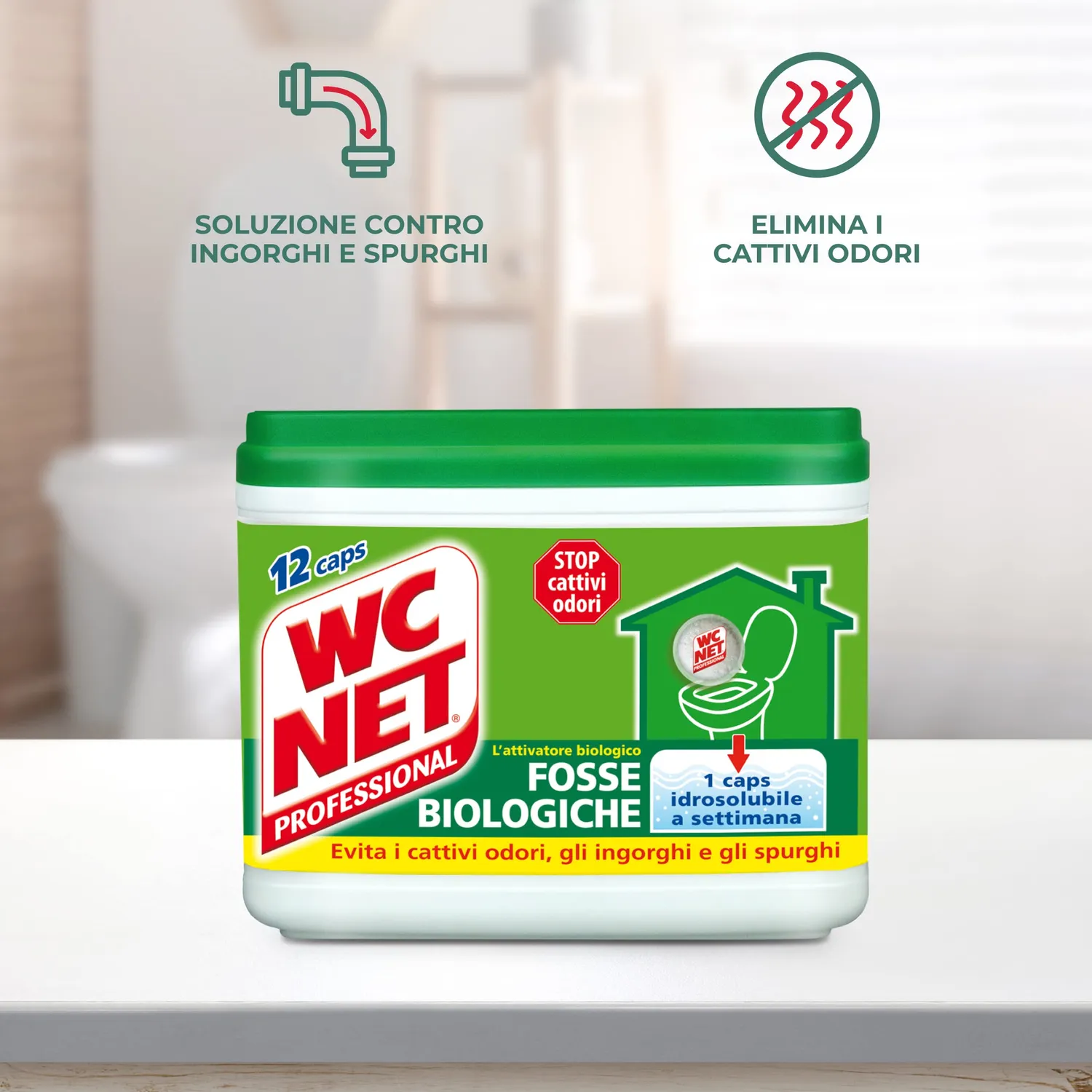 Wc Net Professional Fosse Biologiche capsule 36 pz antiodore