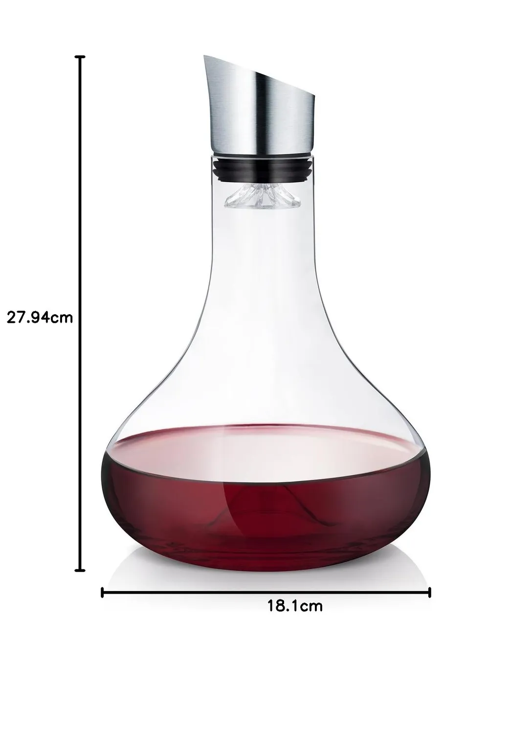 Blomus Alpha decanter caraffa vino 1 l acciaio vetro