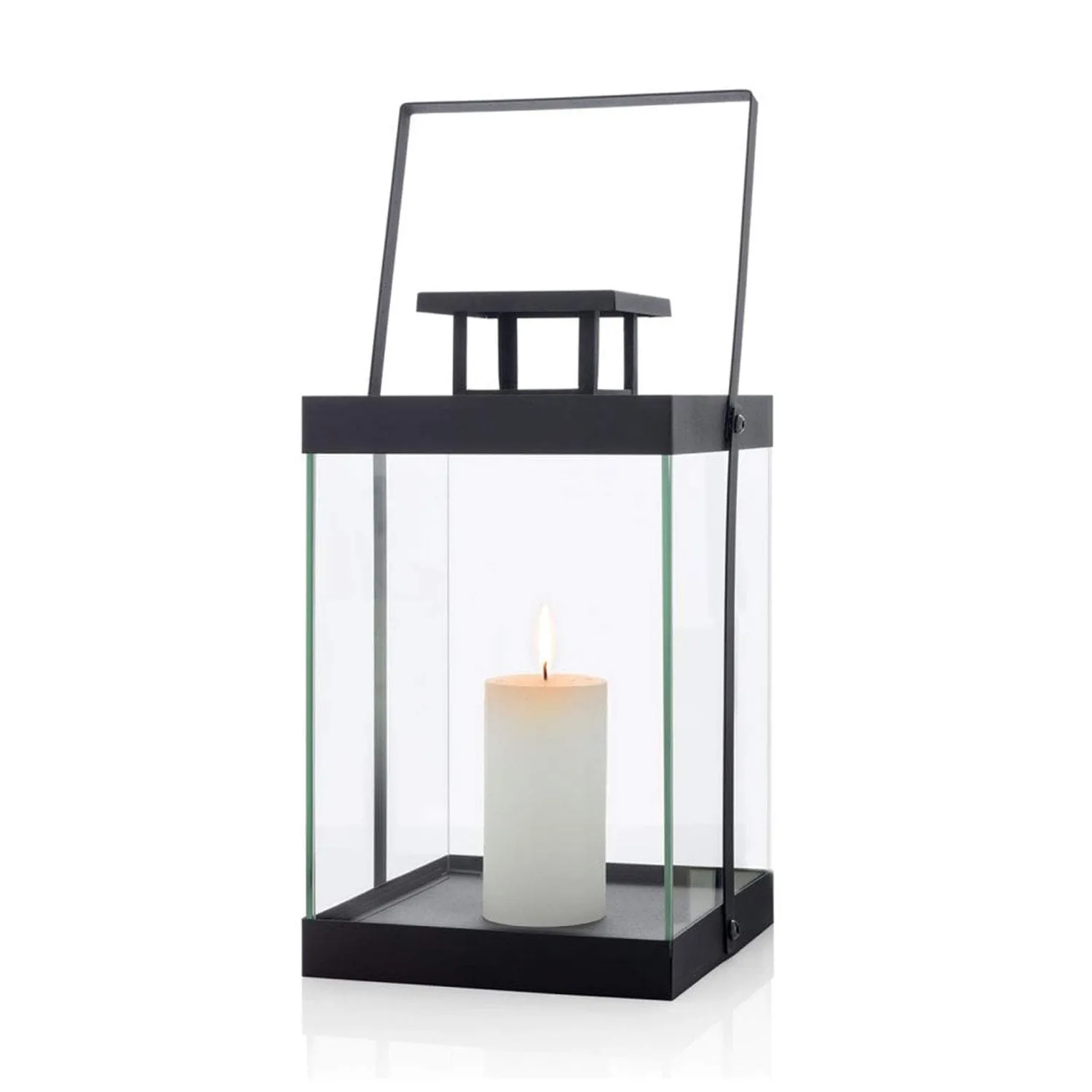 Blomus Lanterna L Nera Metallo Vetro 46 cm senza Candela