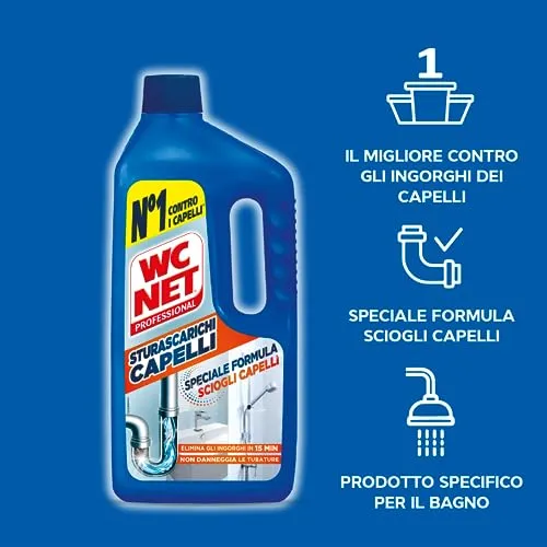 WC Net Professional Sturascarichi Capelli Gel 3x1000 ml
