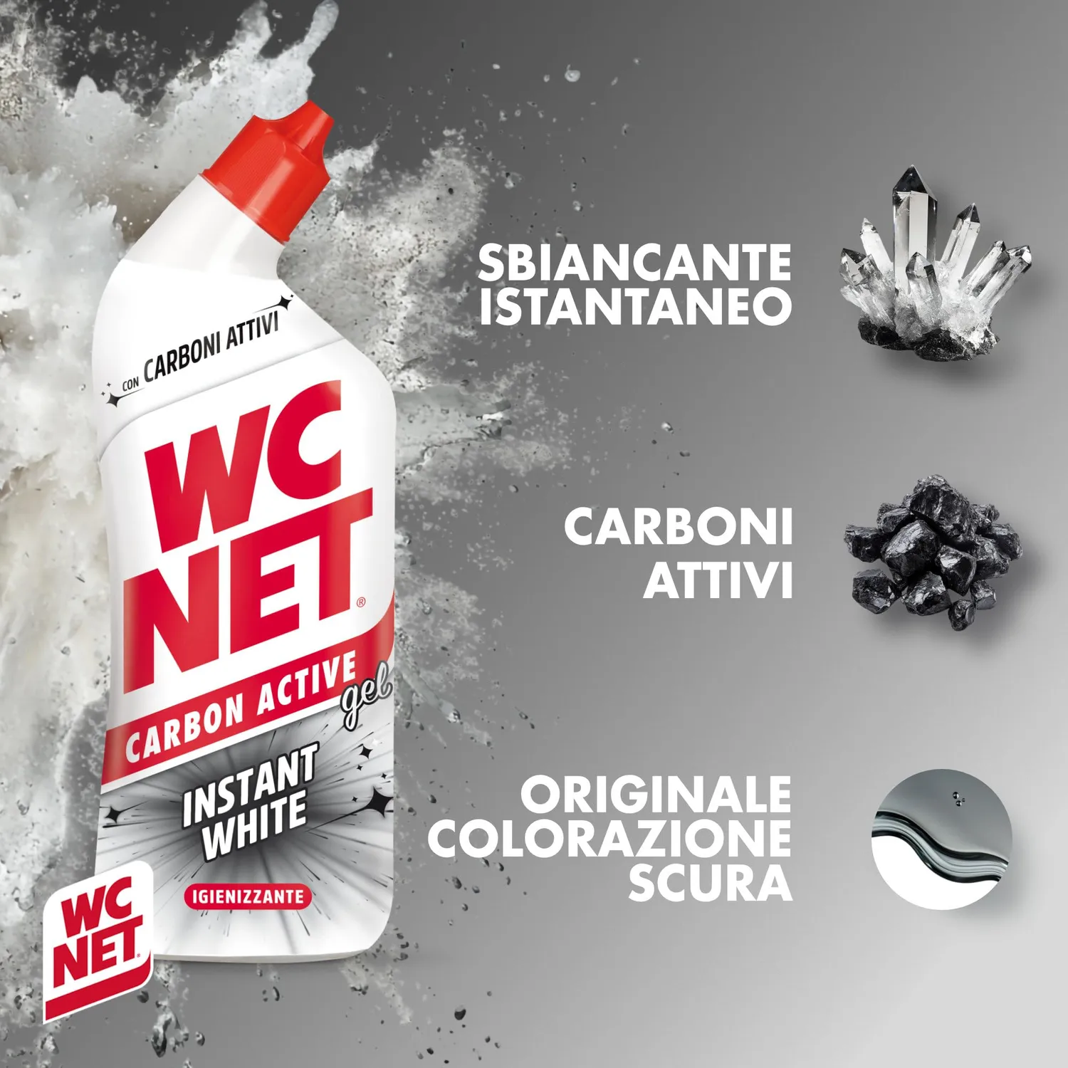 WC Net Carbon Active Instant White gel wc 700 ml