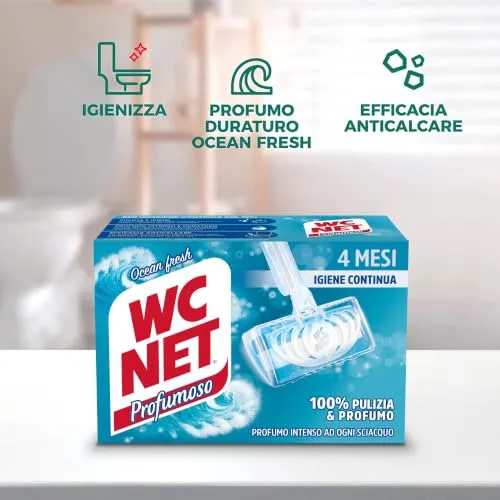WC Net Tavoletta Ocean Fresh profumata 4 pz