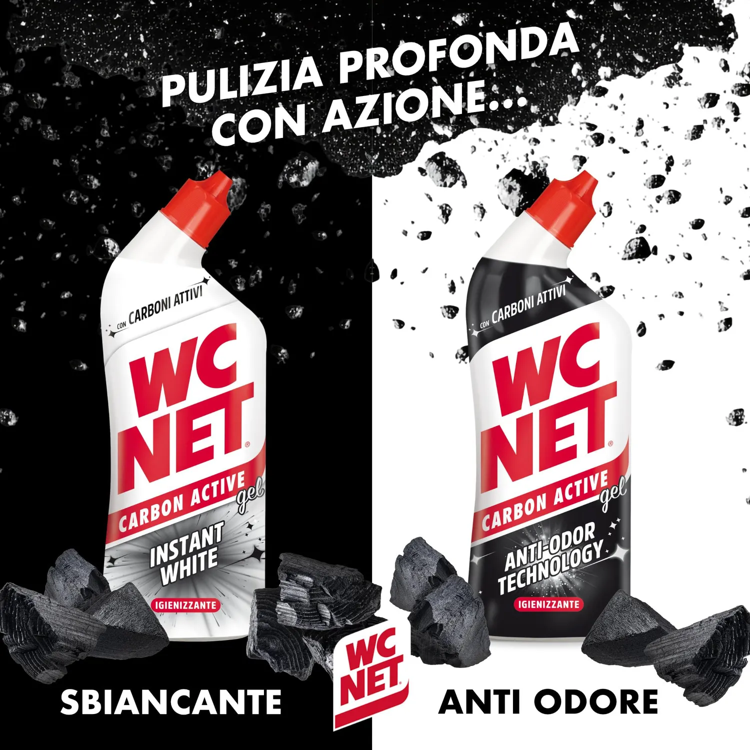 WC Net Carbon Active detergente WC anti-odore 700 ml