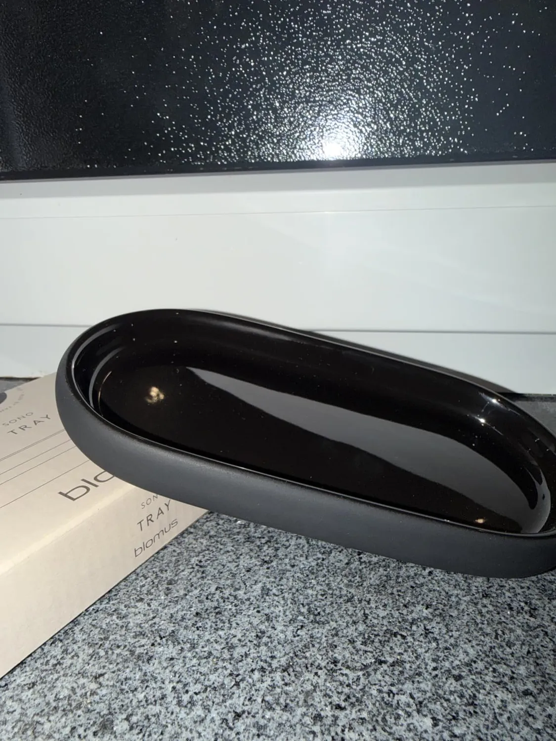 Blomus Sono Vassoio Bagno Ceramica Crema 19x10 cm
