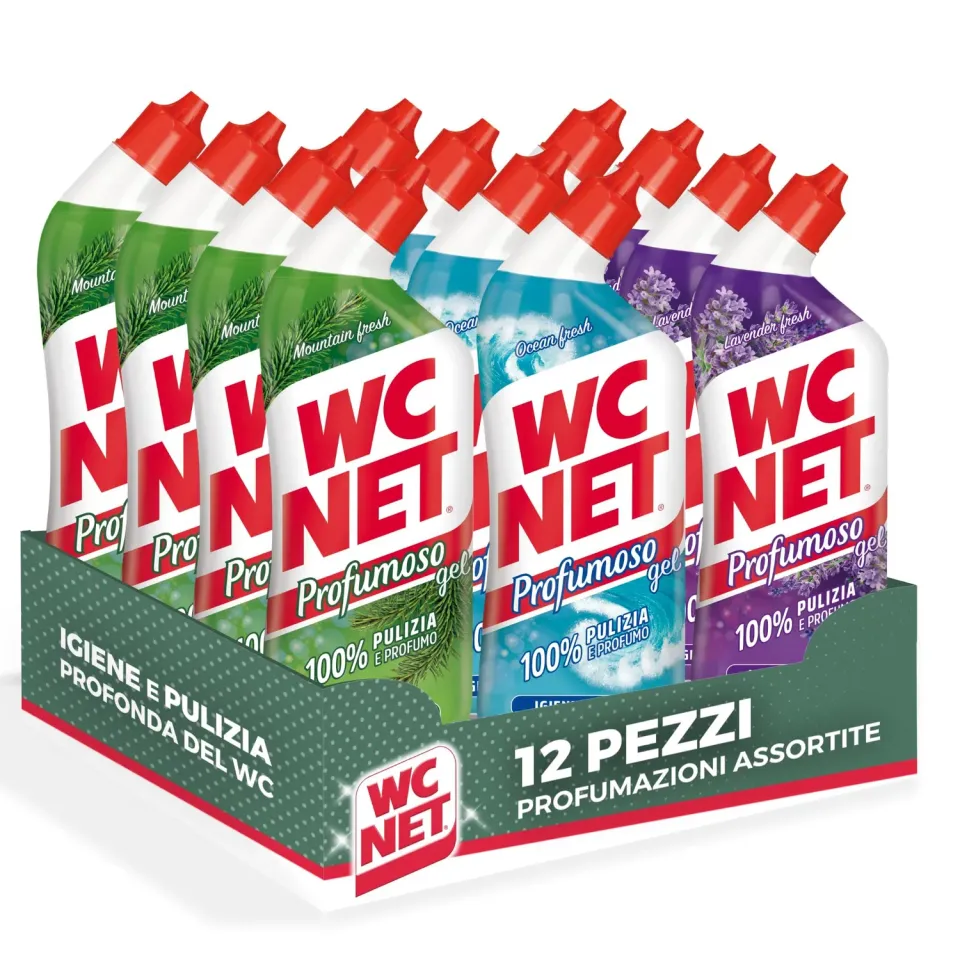 Wc Net Profumoso gel wc assortito 700 ml x 12 anticalcare