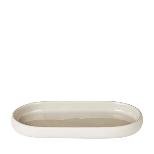 Blomus Sono Vassoio Bagno Ceramica Crema 19x10 cm
