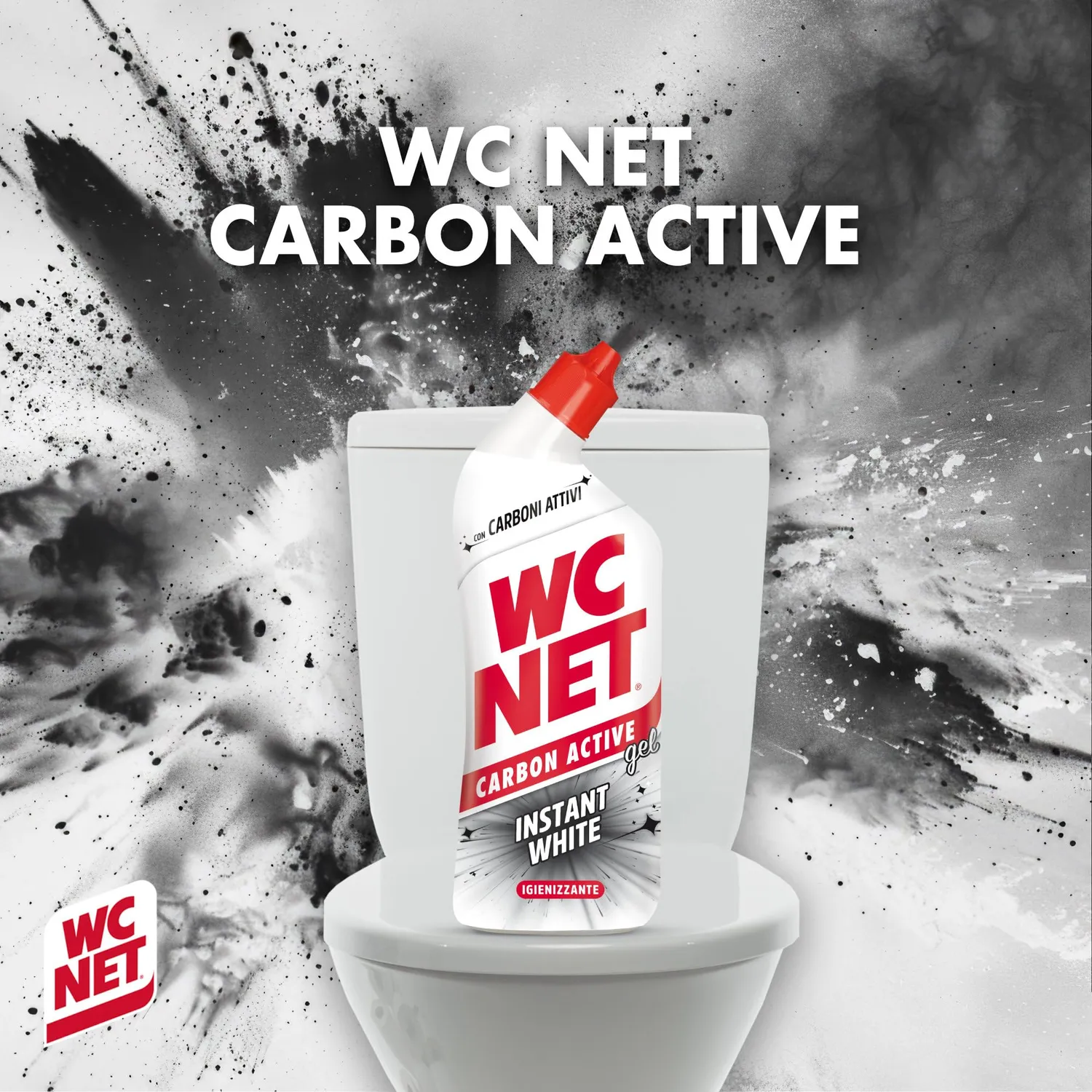 Wc Net Carbon Active Instant White Detergente WC 4x700 ml Sbiancante