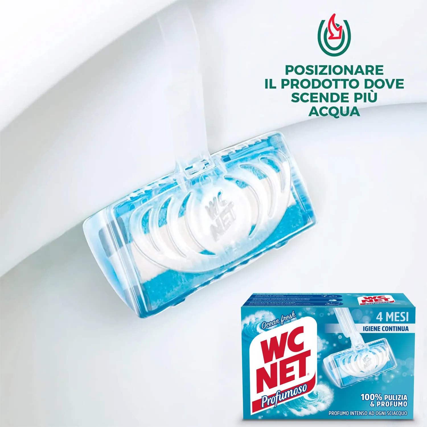 WC Net Tavoletta Ocean Fresh profumata 4 pz