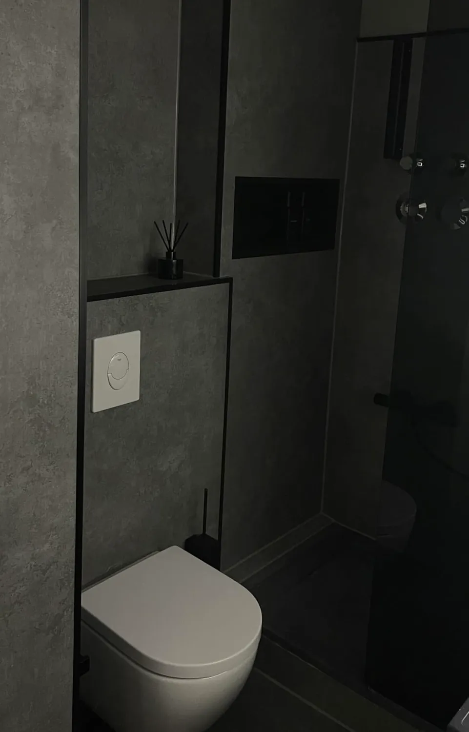 Bvl scopino WC parete nero acciaio inox 304