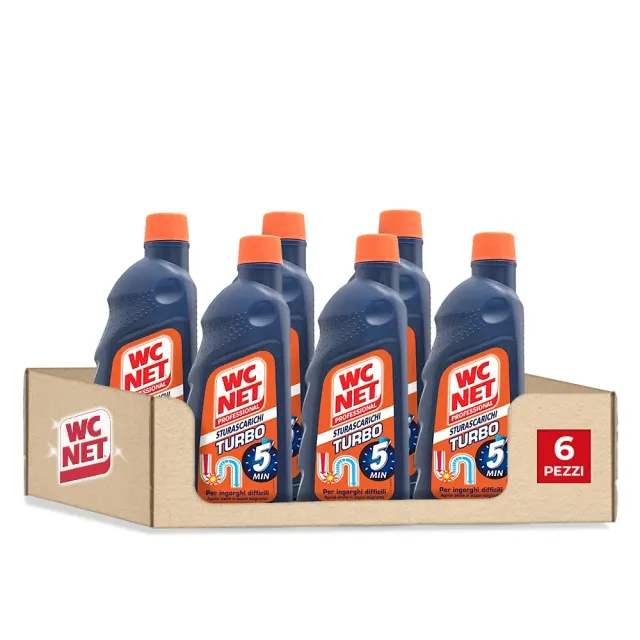 Wc Net Professional Turbo disgorgante gel 500 ml x6 rapido