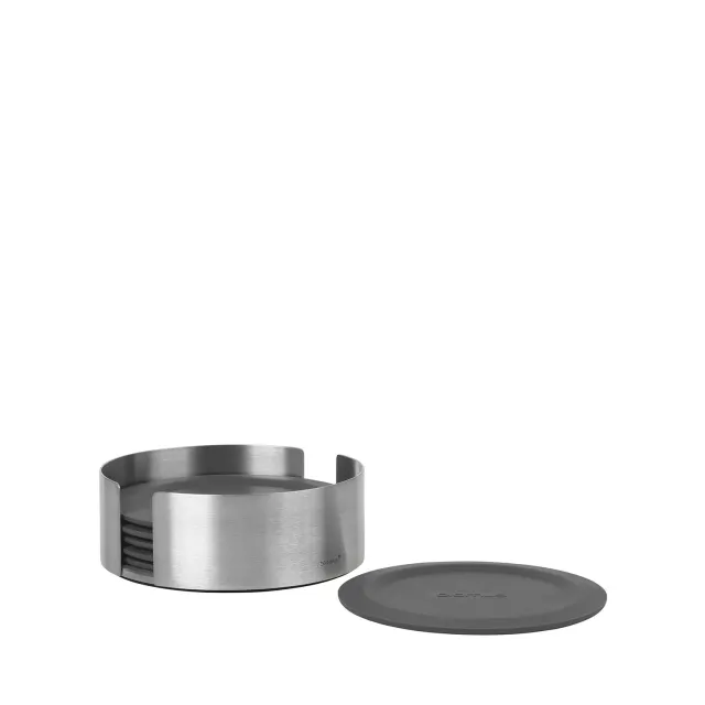 Blomus Lareto sottobicchieri nero silicone set 6 pezzi