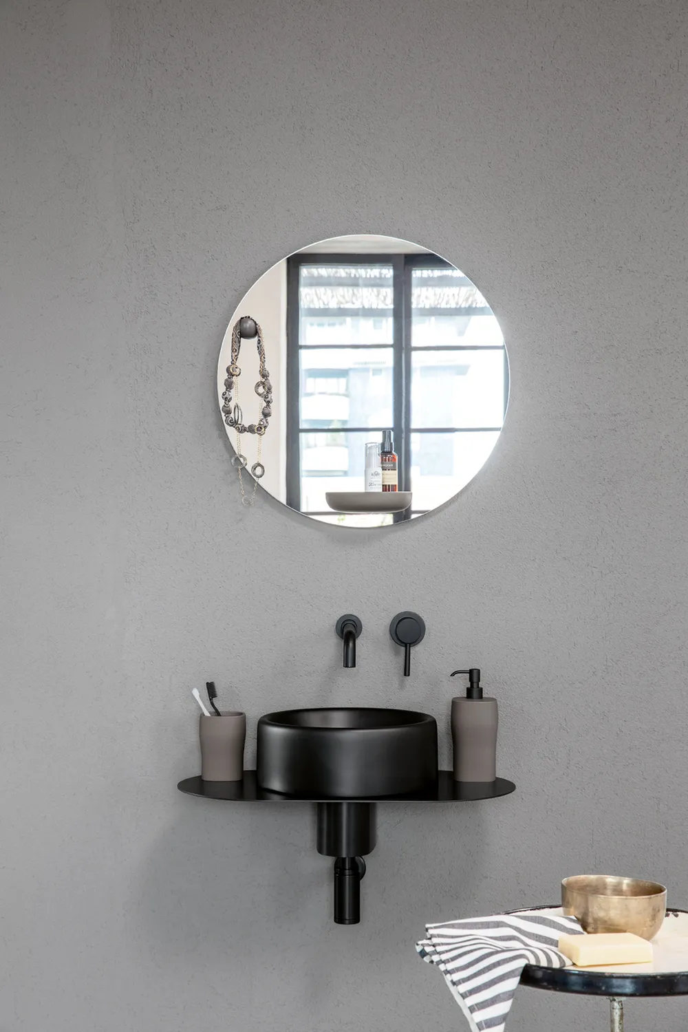 Geelli Coccola lavabo appoggio Stone bianco