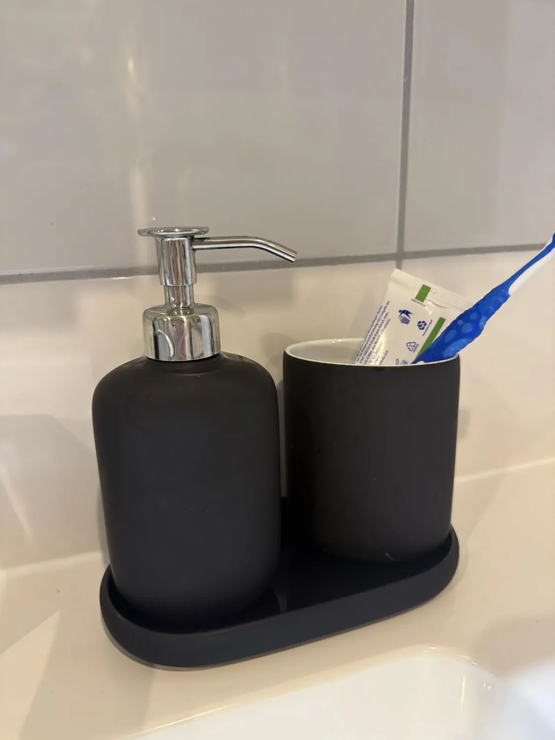 Blomus Sono Vassoio Bagno Ceramica Crema 19x10 cm