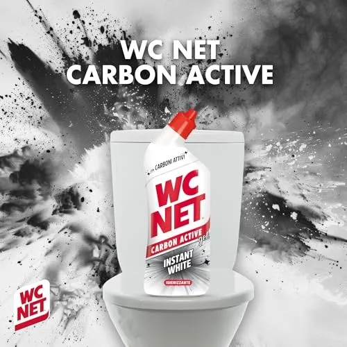 Wc Net Carbon Active Instant White Detergente WC 4x700 ml Sbiancante