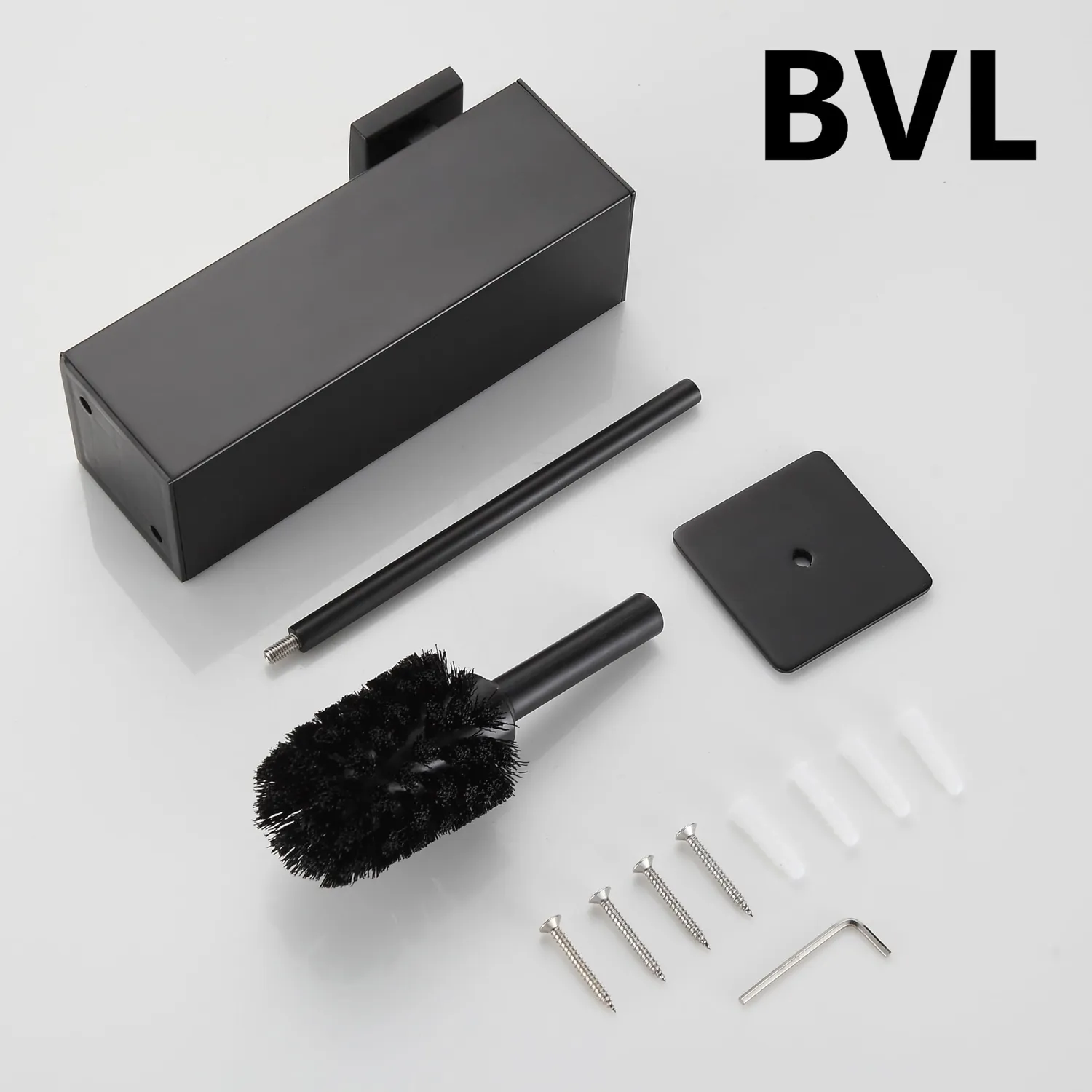 Bvl scopino WC parete nero acciaio inox 304