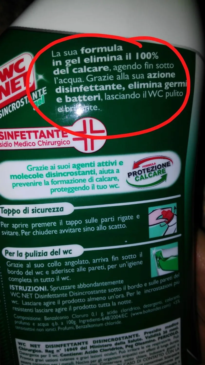 Wc Net Disincrostante gel wc disinfettante 700 ml x 12