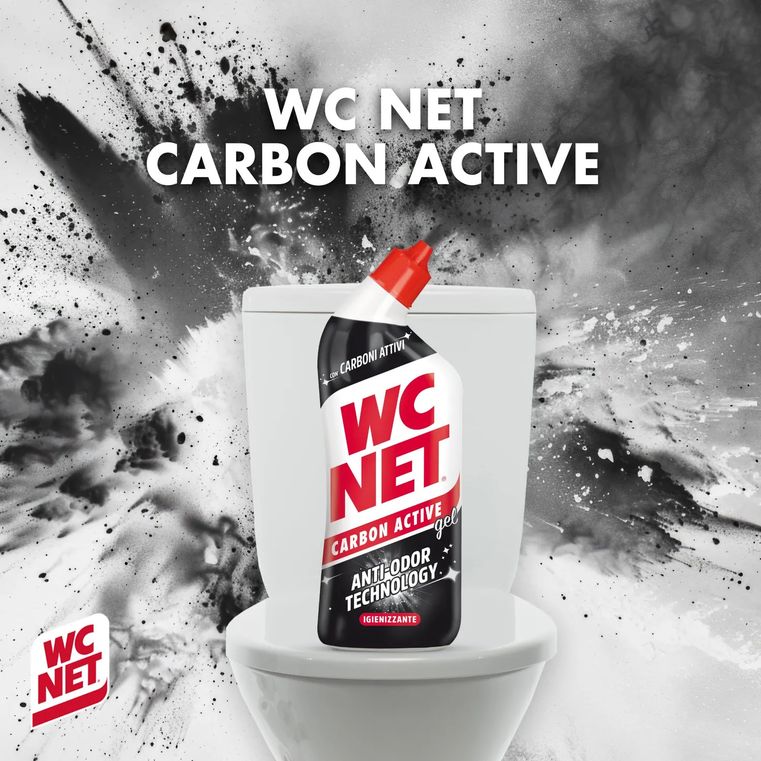 Wc Net Carbon Active Anti-Odor Detergente WC 4x700 ml Profumato