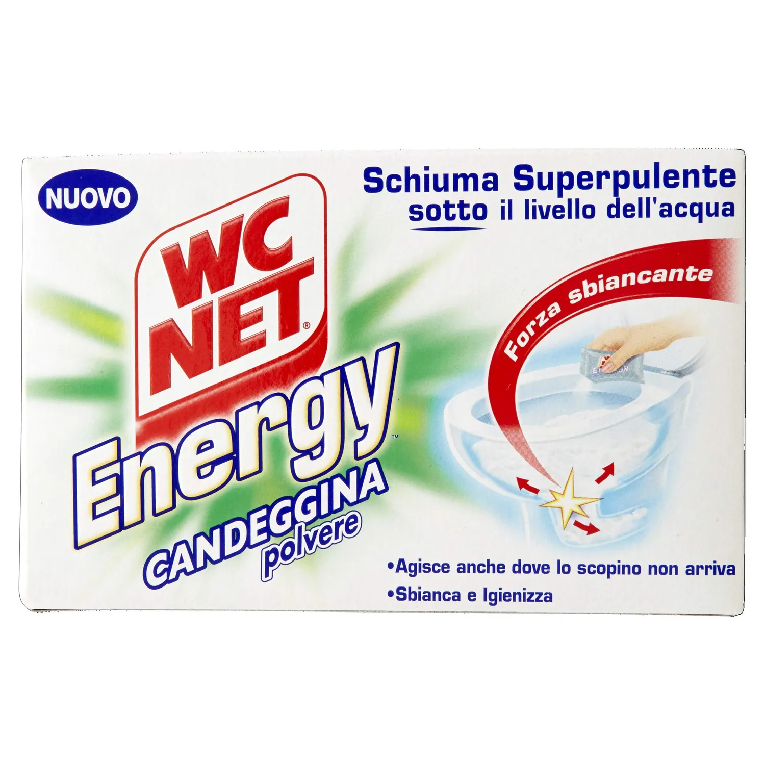 Wc Net Energy detergente WC polvere candeggina 12 buste