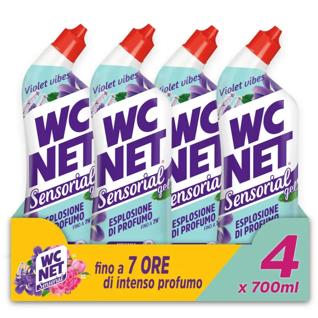 Wc Net Sensorial Violet Vibes Gel WC Iris 700 ml x4