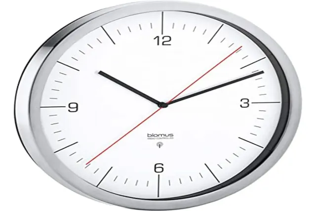 Blomus Crono orologio parete radiocontrollato bianco 24 cm
