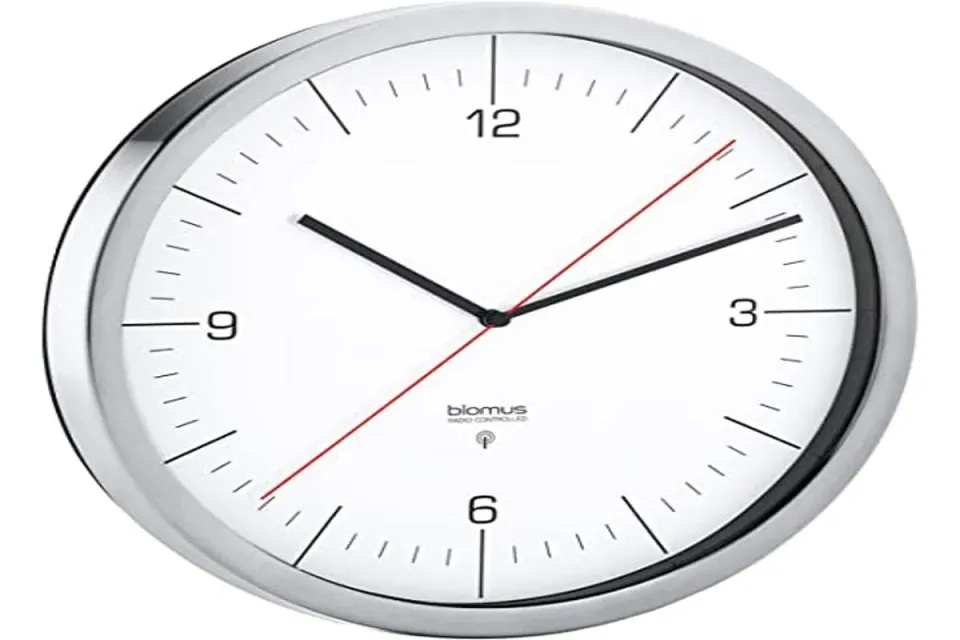 Blomus Crono orologio parete radiocontrollato bianco 24 cm