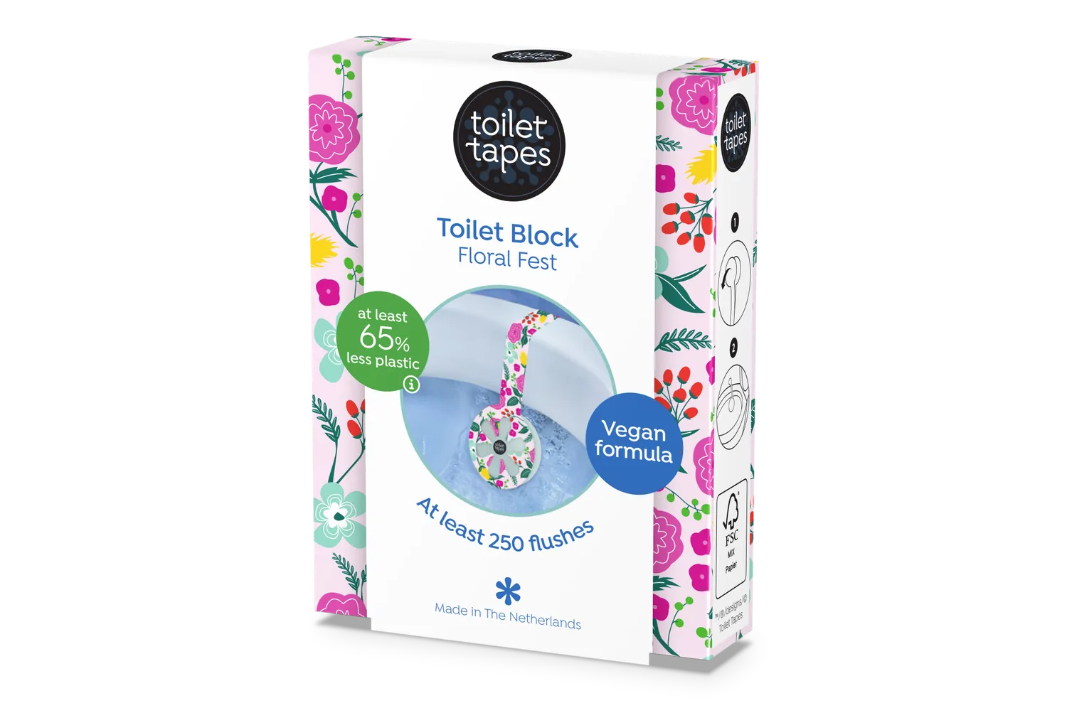 Toilet Tapes Floral Fest strisce WC 24 pezzi floreale