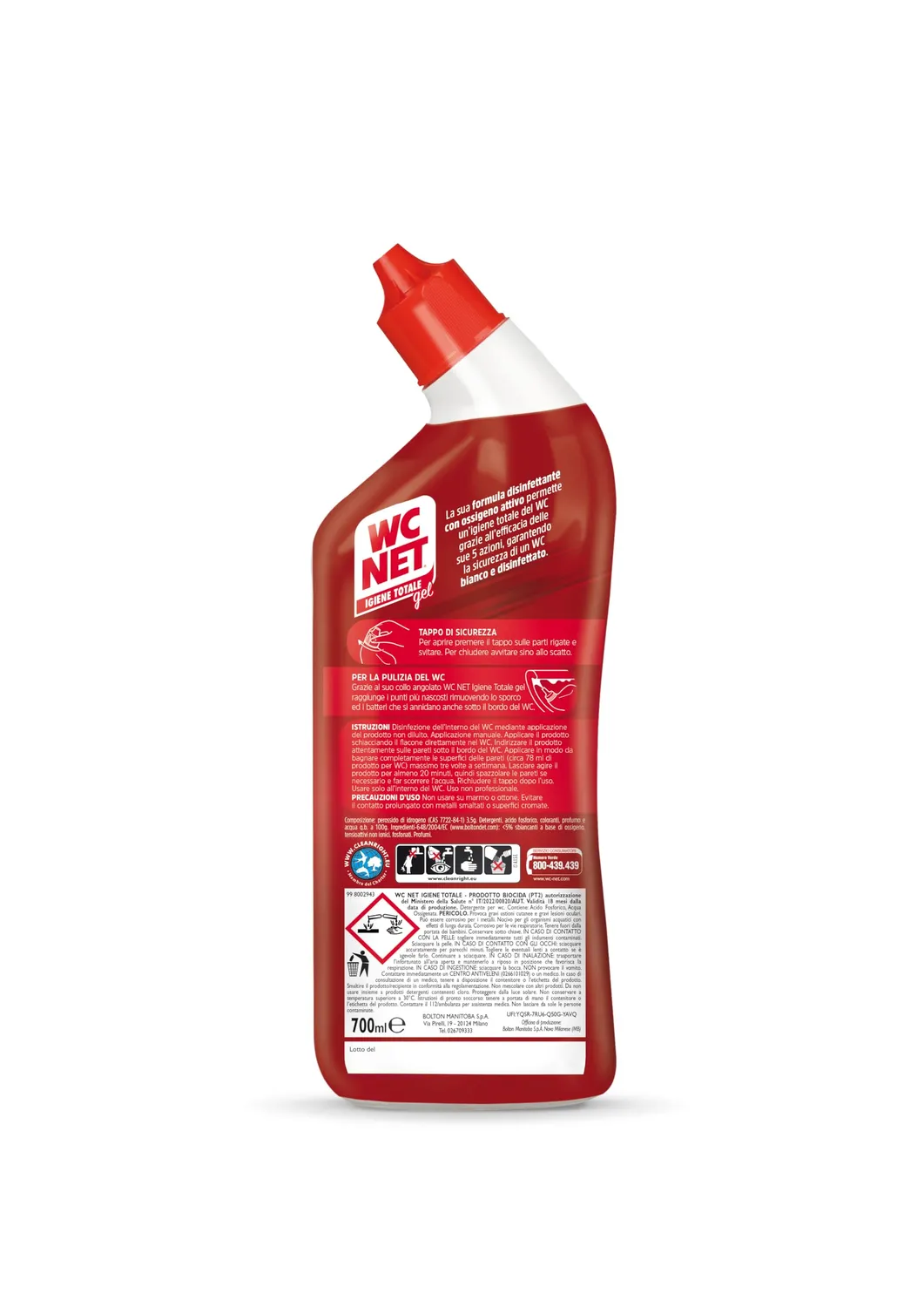 Wc Net Igiene Totale gel wc disinfettante 700 ml x 3