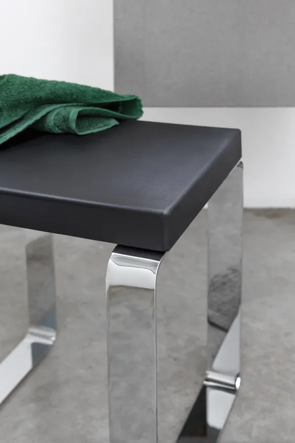 Geelli Quadra sgabello doccia acciaio inox