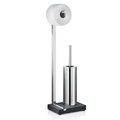 Blomus Menoto 68820 portarotolo con scopino autoportante