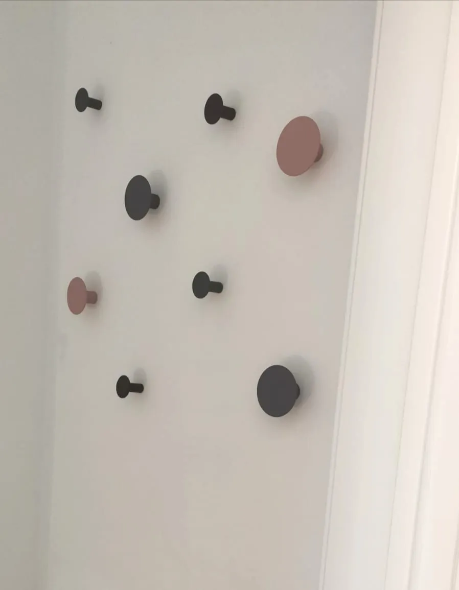 Blomus Ponto 65798 ganci parete Lily White 4 pezzi tondi