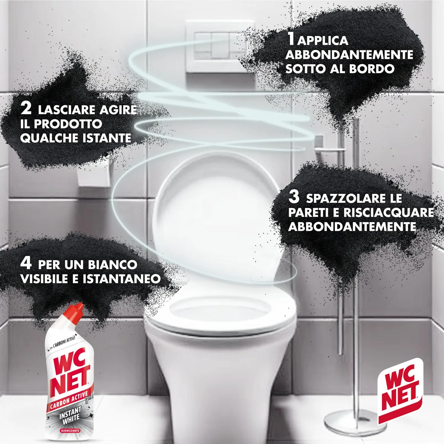 WC Net Carbon Active Instant White gel wc 700 ml