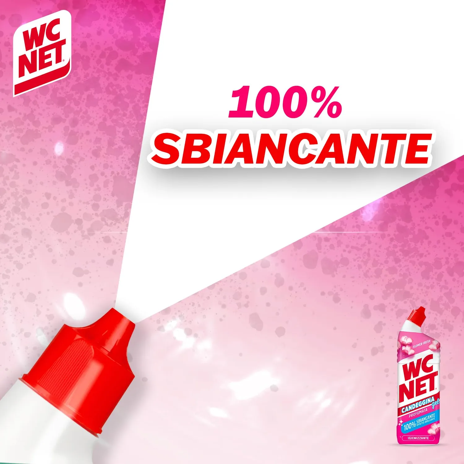 Wc Net Candeggina Gel Flower Fresh 700 ml 4 pezzi sbiancante