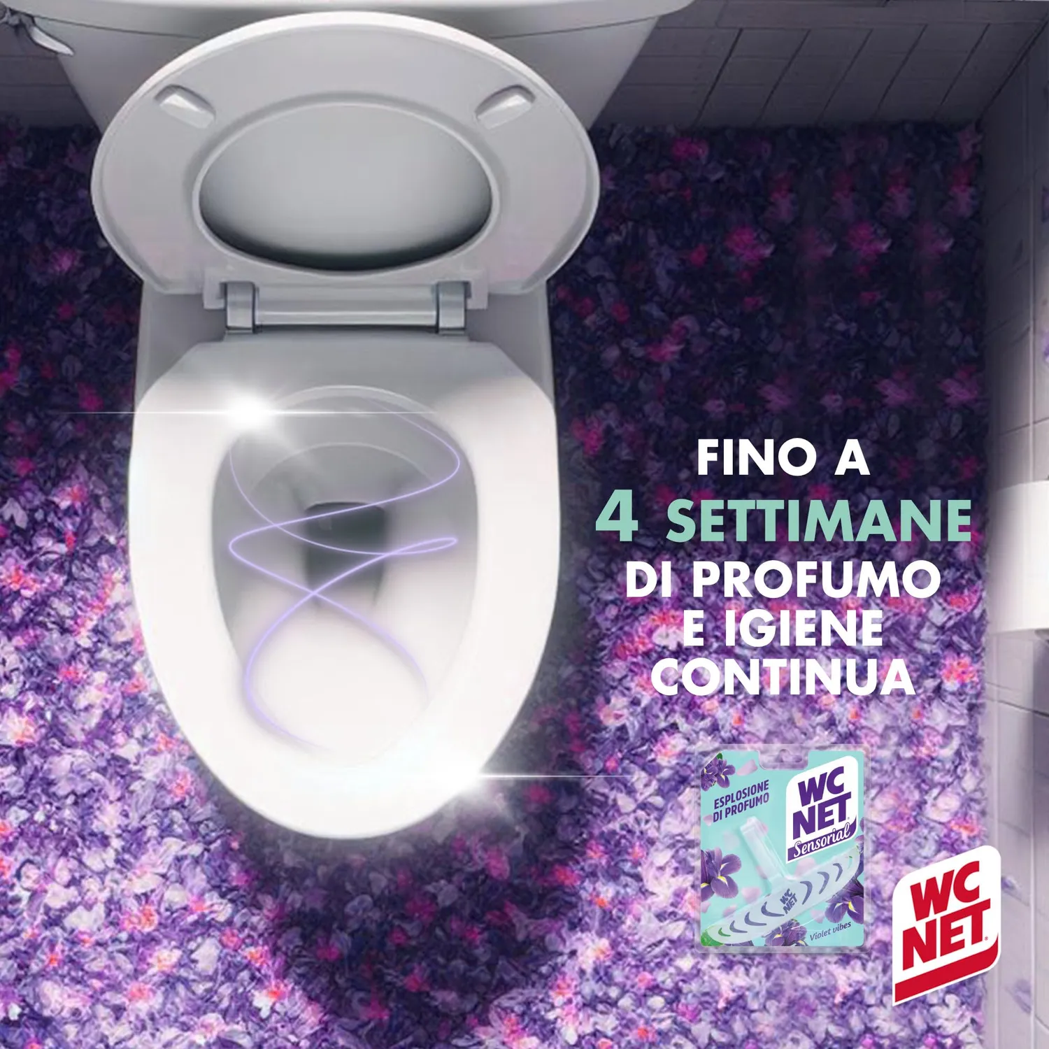 Wc Net Sensorial Violet Vibes tavoletta WC iris anticalcare