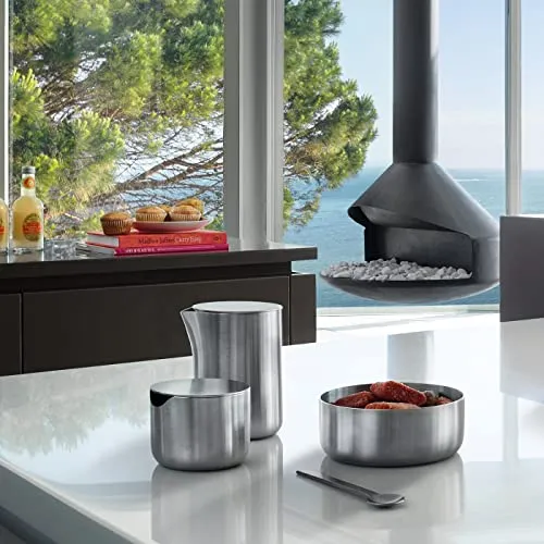 Blomus Basic 63621 Zuccheriera Acciaio Opaco con Coperchio