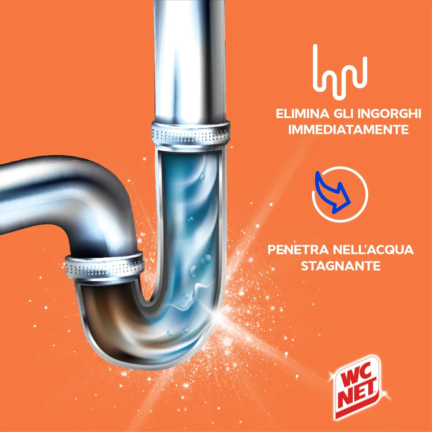 Wc Net Professional Turbo disgorgante gel 500 ml monodose
