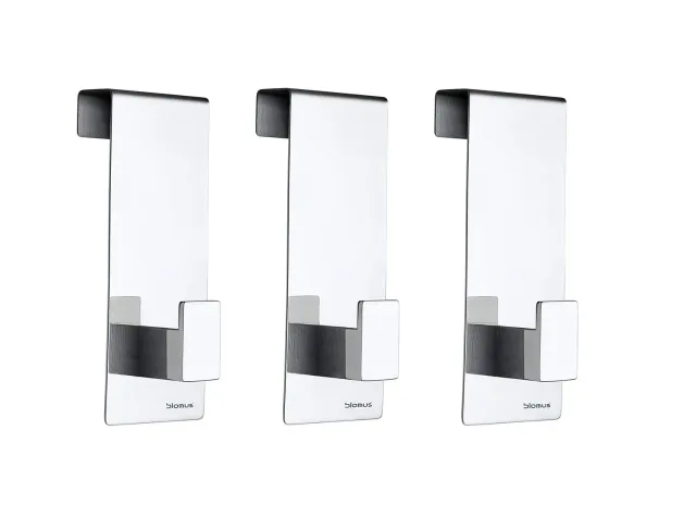 Blomus Menoto set 3 ganci porta inox lucido