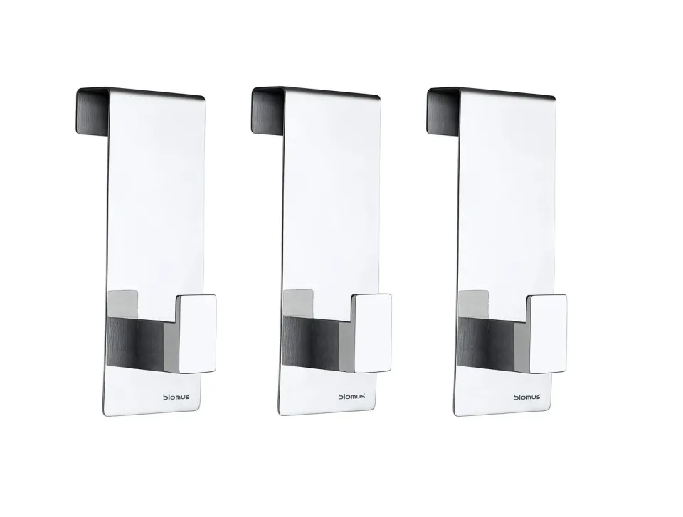 Blomus Menoto set 3 ganci porta inox lucido