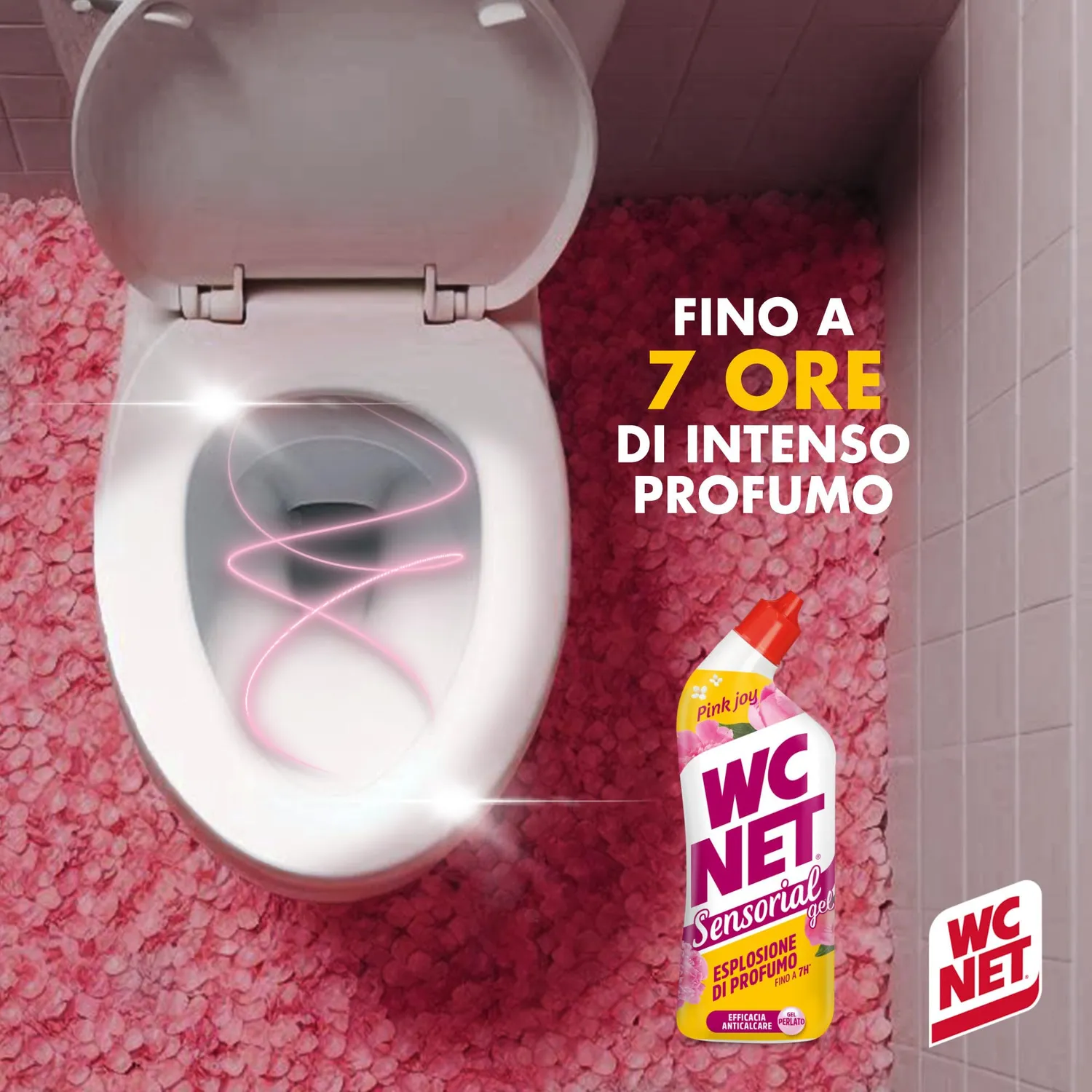 Wc Net Sensorial Pink Joy gel WC peonia 700 ml